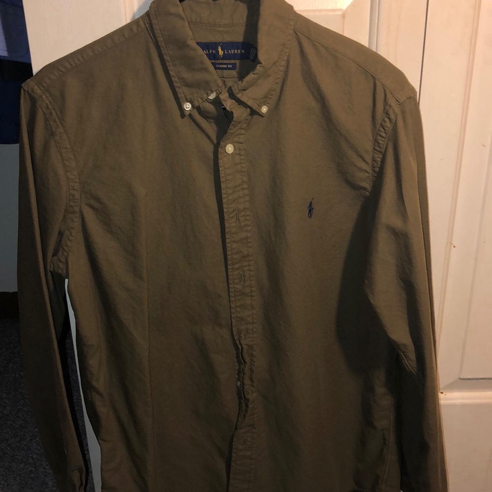 PRL Olive Green Button-Up